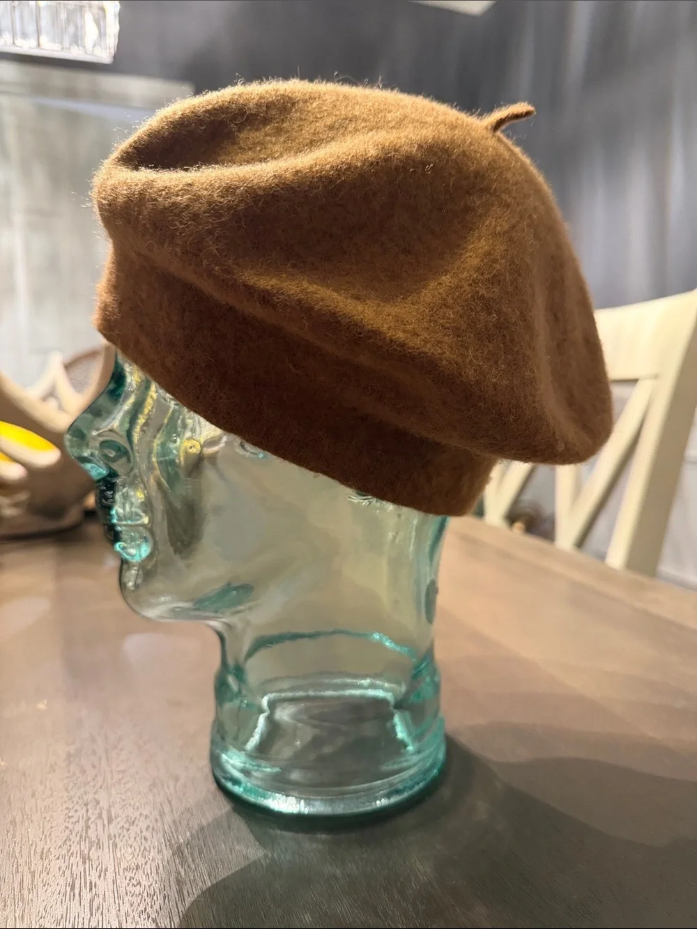 Wool Beret in Camel Brown - Classic Women's Hat